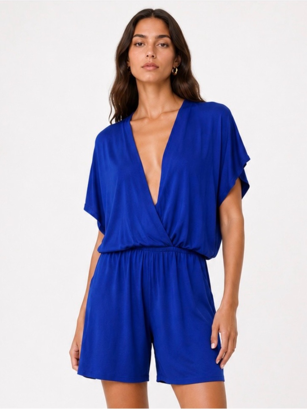 TRINA TURK Cobalt Blue Casual Romper Size Large